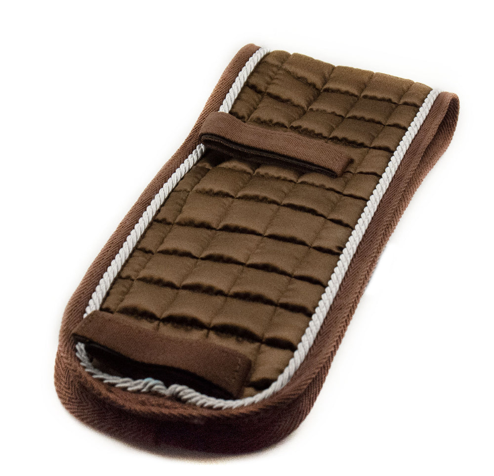 Harness pad shiny brown