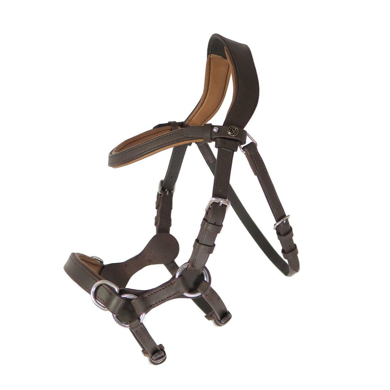 Outlet Bedless bridle "Tess" brown with lighter lining