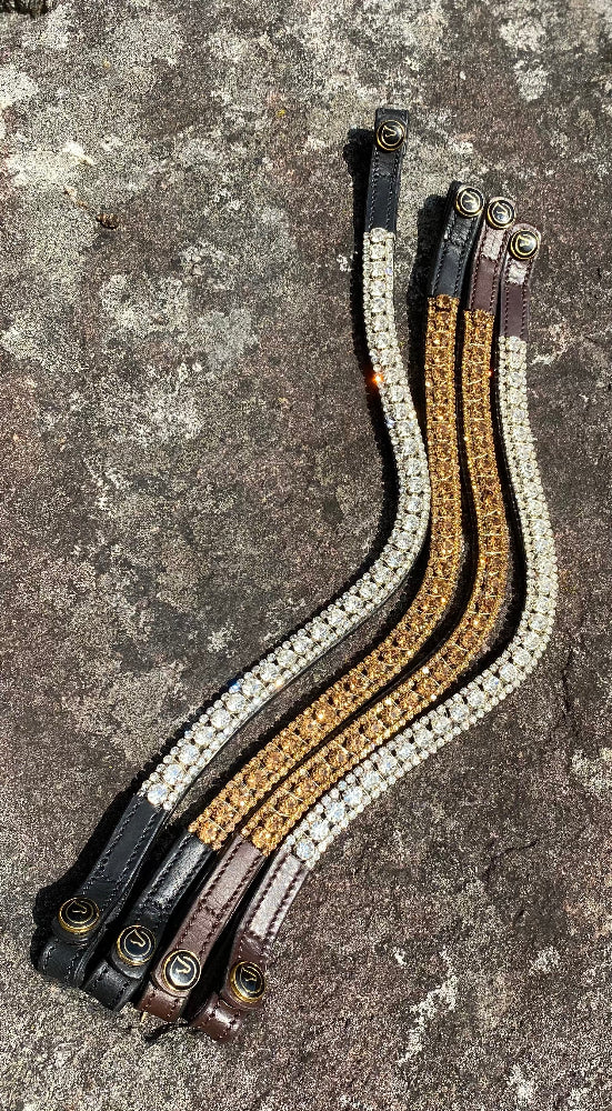 Browband brown "Gold Sparkle"