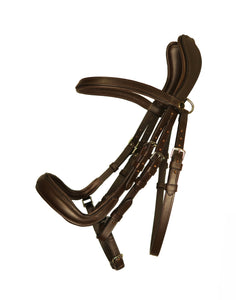Bridle "Junique" Luxury Line, chocolate brown without patent leather